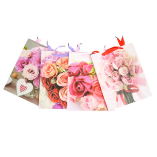 Hm Gift Bag Paper Glitter Size"M" 4Asstd