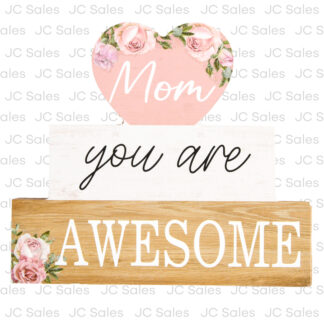 Hm Mothers Day Table Deco W/Glitter Finish