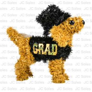 Hg Graduation 3D Tinsel Dog