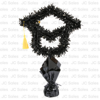 Hg Graduation Tinsel Hat W/Base