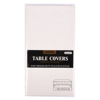 White Heavy Duty Table Cover 54X108"