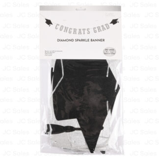 Hg 11" Congrats Grad Banner Silver