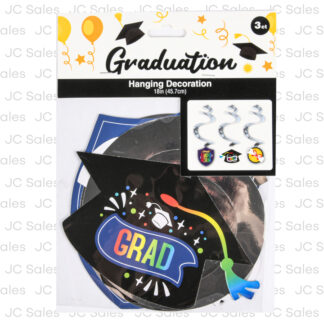 Hg Graduation Hanging Decoration 18" 3Pcs