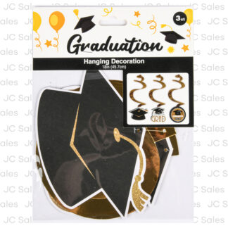 Hg Graduation Hanging Decoration 18" 3Pcs