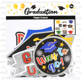 Hg Graduation Paper Cutouts 12Pcs