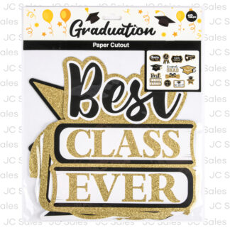 Hg Graduation Paper Cutouts 12Pcs