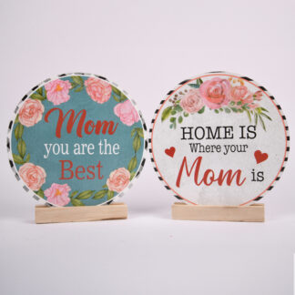 Hm Mother'S Day Stand Deco Wood -20X21X3Cm