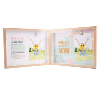Hm Mother'S Day Frame 2 Asst Design Wood Color