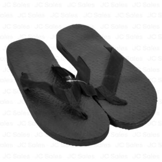 Hs Men Flip Flop Black Plain Size 7-12