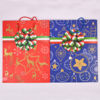 Hx Gift Bag Santa Lg Asst Design