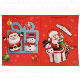 Hx Gift Bag Santa Lg Asst Design