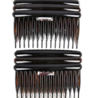 French Hair Side Combs Black 6 Pc