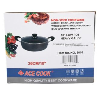 Ace Cook Low Pot 10" Heavy Gauge #Kcl3010