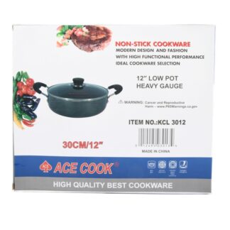 Ace Cook Low Pot 12" Heavy Gauge #Kcl3012