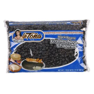 La Tona Frijoles Negros Chapines 24Oz