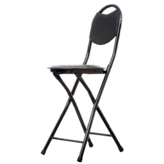 Metal Folding Chair Black W/Cushion #Dm1320