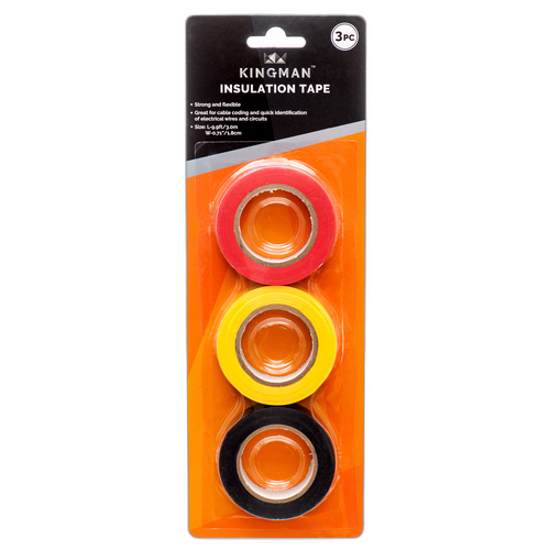 Kingman Electrical Tape 3 X 15M 3 Colors