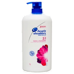 Head & Shoulders Shampoo 2 En 1 Suave Y Manejable 1 Lt
