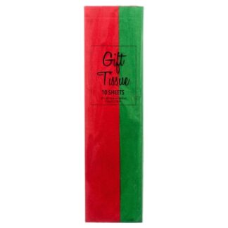 Hx Gift Tissue Paper Two Tone 5 Ct Red & Green