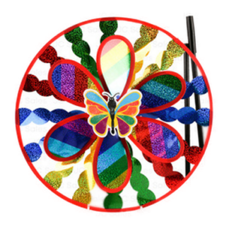 Pin Wheel Flower Rainbow