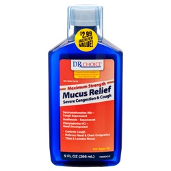 Drx Choice Mucus Relief Severe Congestion 9 Oz