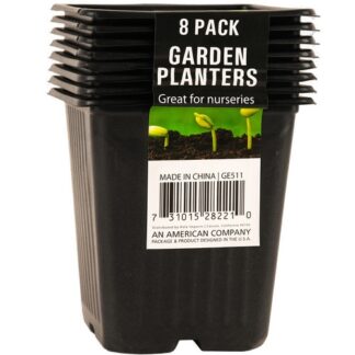 8Packs Garden Planters Black #Ge511