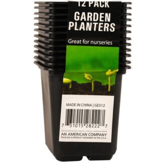12Packs Garden Planters Black #Ge512
