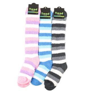 Hw Stripe Cozy Sock Over The Knee Asst Colors 60Cm