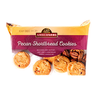 Amber Farms Pecan Shortbread Cookie 8 Oz