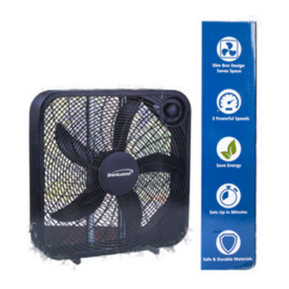 Hs Box Fan 20" Black 3-Speed