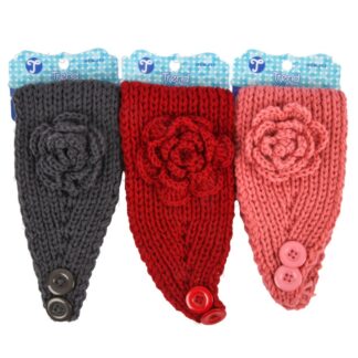 Hw Women Knitted Headband W/Flower #Wem013