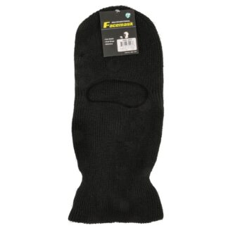Hw Knitted One-Hole Face Mask "Black"