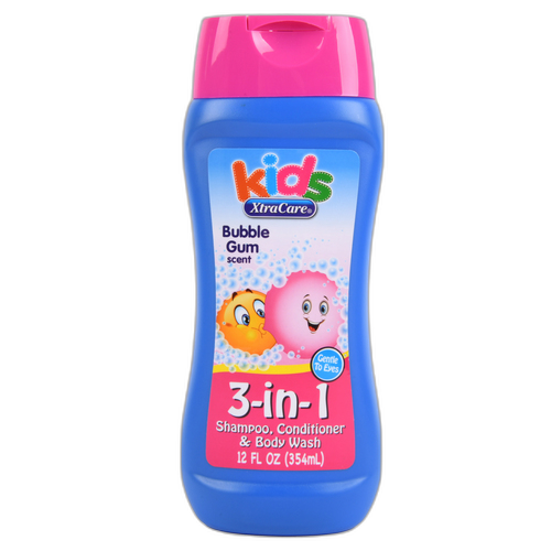 Xtracare Kids 3In1 Body Wash Bubble Gum 12 Oz