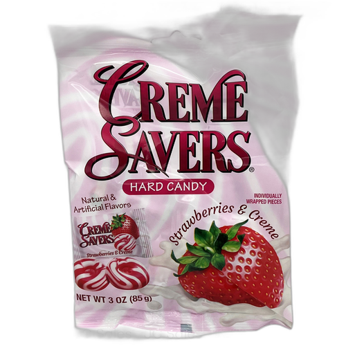 Creme Savers Strawberries And Creme 3 Oz Bag