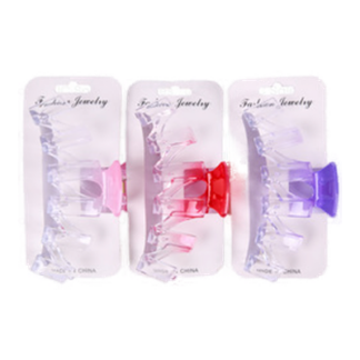 Hair Jaw Large Clip Asst Clear Light Ombre Colors
