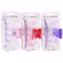 Hair Jaw Large Clip Asst Clear Light Ombre Colors