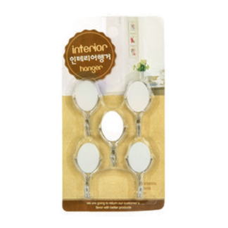 Adhesive Hook 5Pc Oval