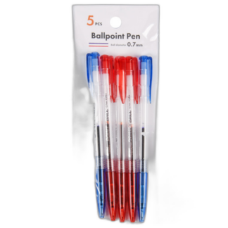 Pen Ball Point 5Pcs Red & Blue
