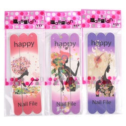 Nail Files 3Pcs Set Asst Flower Design