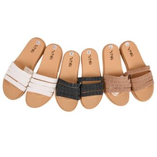 Women'S Sandals W/3 Straps Asst Color & Size