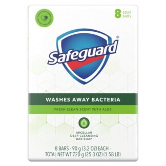 Safeguard Bar Soap Clean Scent W/Aloe 3.2 Oz X 8 Ct