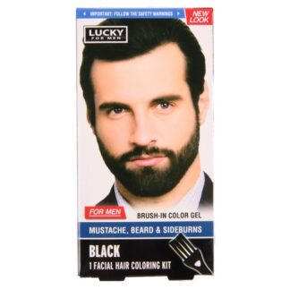Lucky Men'S Mustache & Beard Black