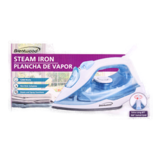 Brentwood Steam Iron White/Blue