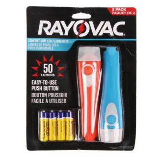 Rayovac Led Flashlight 2Pk W/4 Aa Batteries