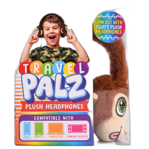 Travel Fluffy Plush Headphones Asst