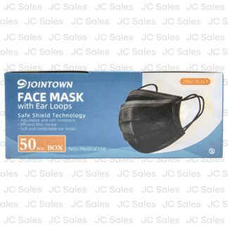Disposable Face Mask Black/ Black 50 Ct