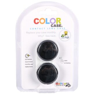 Color Case Black Screw Top Contact Lens Case
