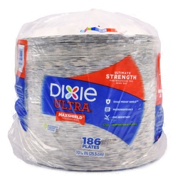 Dixie Ultra Strength Paper Plates 10 1/6" 186Ct