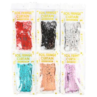 Party Foildoor Curtain W/Stars Asst Color