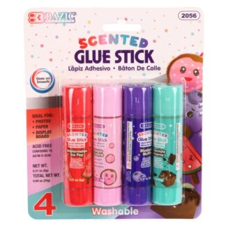 Bazic Scented Glue Stick Asst 4 Pk